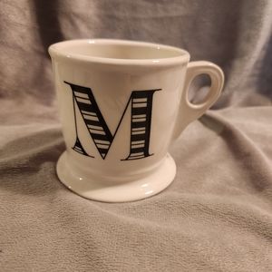 Anthropologie monogram initial M mug